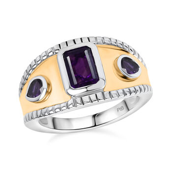 Afrikanischer Amethyst Ring Messing (Gr&ouml;&szlig;e 18.00) ca. 1,29 ct