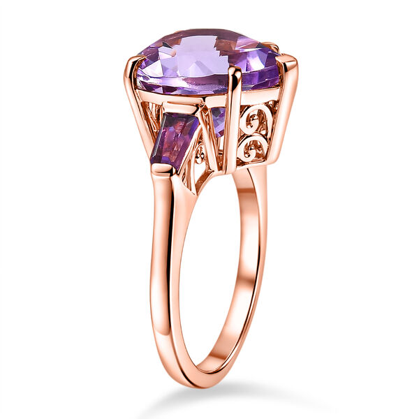 GP Amore Kollektion- AA Rose De France Amethyst, afrikanisches Amethyst und blaues Saphir Schmuckset image number 13