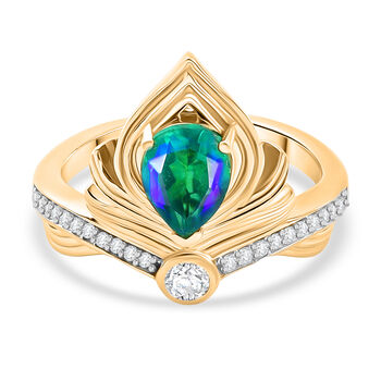 D'Joy Pfau Triplett Quarz und Zirkon Ring - 1,48 ct.