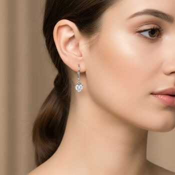 LUXURIANT SGL zertifizierte VS-GH Labor Diamant Ohrringe, 925 Silber rhodiniert - 1 ct.