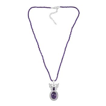 AAA Afrikanischer Amethyst Anh&auml;nger mit 50cm Kette - 42,50 ct.
