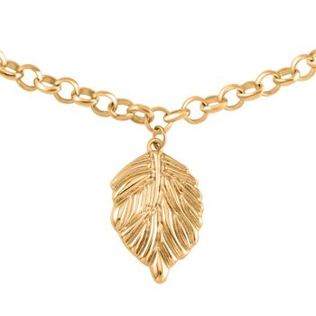 3er Set Halskette, Ohrringe, Armband ca. 20cm, goldfarben