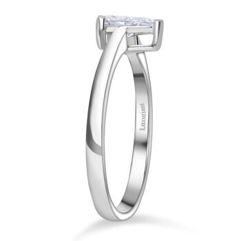LUXURIANT SGL zertifizierter VS-EF Labor Tropfenschliff Diamant Ring in 950 Platin - 0,50 ct.
