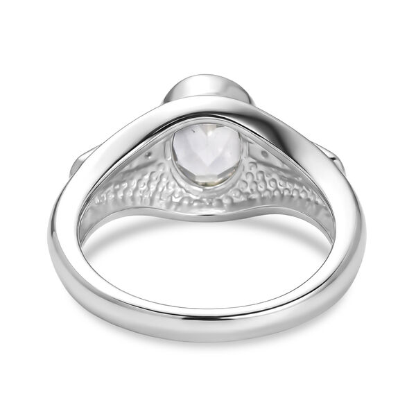 EVER TRUE Wei&szlig;er Topas, Wei&szlig;er Zirkonia Ring 316L Edelstahl (Gr&ouml;&szlig;e 18.00) image number 6