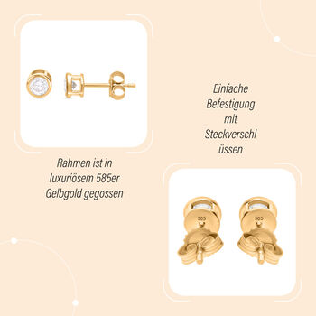 IGI zertifizierte VS Diamant Ohrringe in 585 Gold - 0,50 ct.