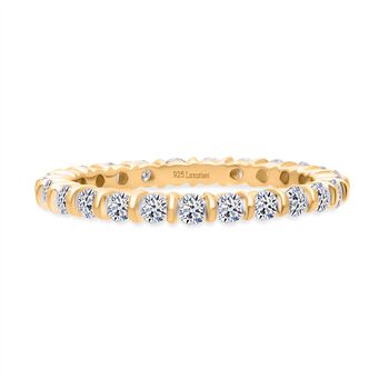 LUXURIANT DIAMOND - Lab Grown Diamant SI-GH Ring 925 Silber 750 Gelbgold Vermeil (Gr&ouml;&szlig;e 18.00) ca. 1.00 ct