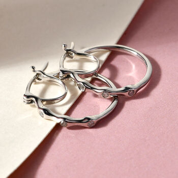 Diamant Creolen in Silber