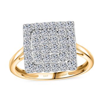 LUXURIANT SGL zertifizierter VS-EF Labor Diamant Ring in 375 Gold - 1 ct.