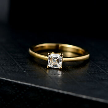 LUXURIANT SGL zertifizierter VS-EF Labor Diamant Ring im Asscher-Schliff - 0,50 ct.