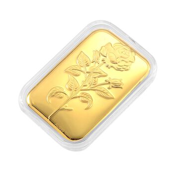999er Goldfolie mit Rosenmotiv, 10mg, 3,1x4,5cm
