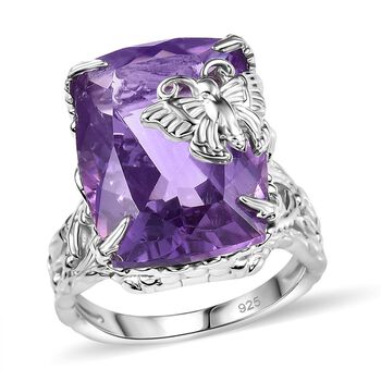 Rosa Amethyst Ring 925 Silber rhodiniert (Gr&ouml;&szlig;e 18.00) ca. 14,83 ct