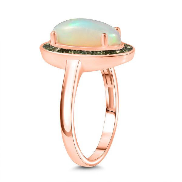 D'Joy AA &auml;thiopisches Welo Opal und gr&uuml;nes Diamant Schmuckset image number 12