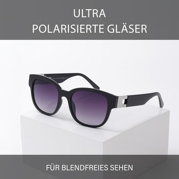 SOLE UND LUCE Swiss Eyewear Sonnenbrille mit Polarisationsgl&auml;sern und UV400 Schutz in Schwarz