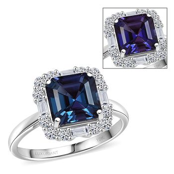 Luxuriant - AAA Lab Grown Alexandrit, Lab Grown Diamant Ring 417 Gold (Gr&ouml;&szlig;e 20.00) ca. 3.56 ct
