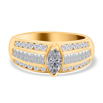 New York Kollektion- SI nat&uuml;rlicher, gelber und I1 GH wei&szlig;er Diamant-Ring- 1,50 ct.