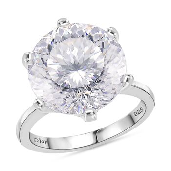 D'Joy GRA zertifizierter 120 Facetten D-VVS Moissanit Ring - 11,10 ct.
