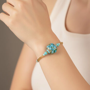IL MURANO DI FRANCESCA- t&uuml;rkisfarbenes MILLEROSE WRAP 19cm Armband
