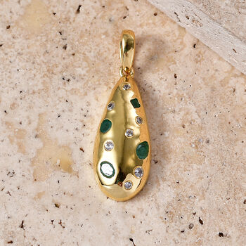 D'Joy Socoto Smaragd und Zirkon Anh&auml;nger - 0,63 ct.