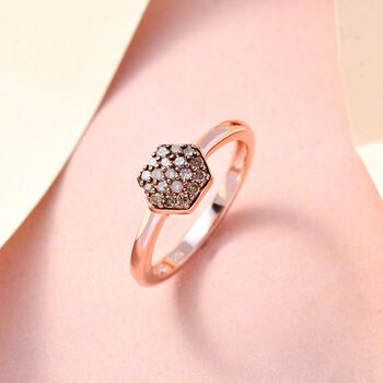 Nat&uuml;rlicher Champagner Diamant-Ring - 0,20 ct.