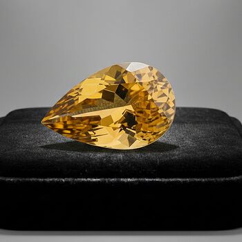 AAAA nat&uuml;rlicher goldener Tansanit ungefasster Edelstein, Tropfen- und Facettenschliff - 1,20 ct.