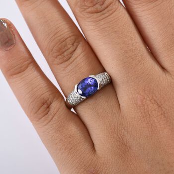 RHAPSODY AAAA Tansanit und VS Diamant Ring in 950 Platin - 2,53 ct.