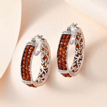 Hessonit Granat Ohrringe - 21 ct.