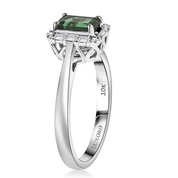 LUXORO AAA Pirineu Lagoon Turmalin und Diamant Ring in 417 Wei&szlig;gold - 0,88 ct.
