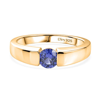 D'Joy Tansanit Ring, 925 Silber 750 vergoldet - 0,50 ct.