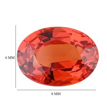 AAAA Sonnenuntergang-Saphir ungefasster Edelstein, Oval- und Facettenschliff - 1,66 ct.