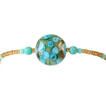 IL MURANO DI FRANCESCA- t&uuml;rkisfarbenes MILLEROSE WRAP 19cm Armband