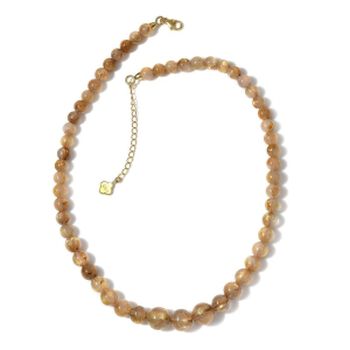 D'Joy Golden strahlen Quarz Halskette, 45 cm - 200 ct.