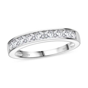 RADIANTA GRA zertifiziert Moissanit (D-VVS) Ring 925 Silber rhodiniert (Gr&ouml;&szlig;e 18.00) ca. 0.99 ct