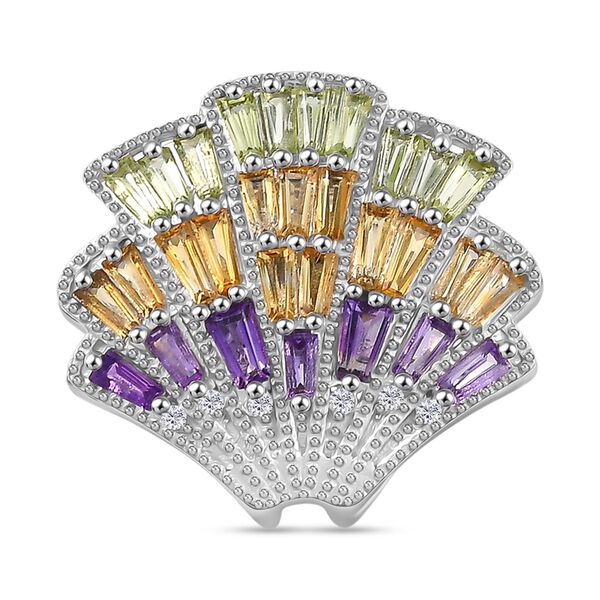 GP Shell Trionfo Kollektion - AA Multi-Edelstein, Zirkon und blauer Saphir Ring/ Anh&auml;nger  - 1,41 ct. image number 11