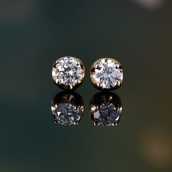 LUXURIANT SGL zertifizierte SI-GH Labor Diamant Ohrringe in 375 Gelbgold - 0,28 ct.