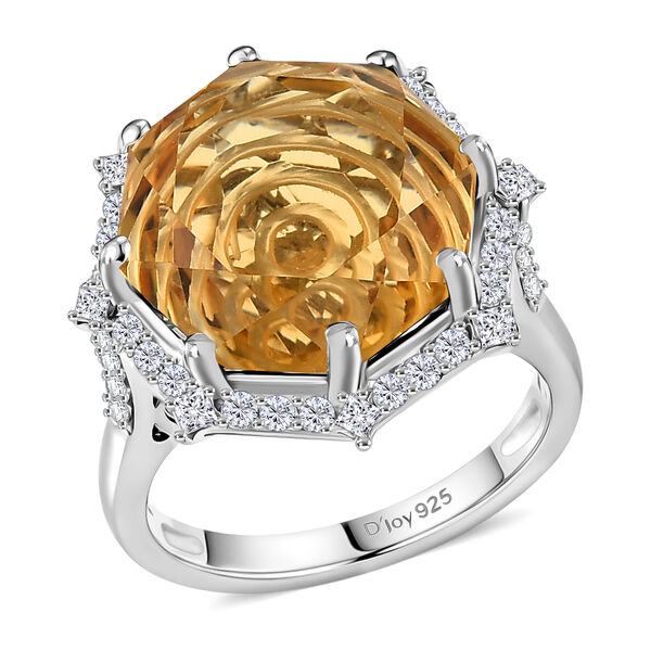 D'Joy Citrin und Moissanit Ring und Anh&auml;nger mit 50cm Kette image number 11