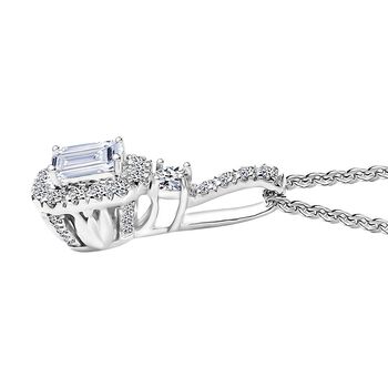 LUXURIANT DIAMOND - Lab Grown Diamant SI-GH Anh&auml;nger mit Kette, ca. 50 cm 925 Silber rhodiniert ca. 1.00 ct