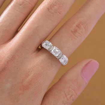 RADIANTA GRA zertifiziert Moissanit (D-VVS) Ring 925 Silber rhodiniert (Gr&ouml;&szlig;e 18.00) ca. 2.06 ct