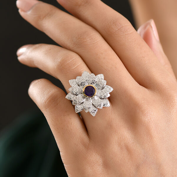 EverTrue afrikanischer Amethyst zweifarbiger Ring - 0,77 ct. image number 3