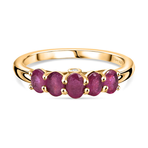 D'Joy AA afrikanischer Rubin und Diamant Ring - 1,38 ct.