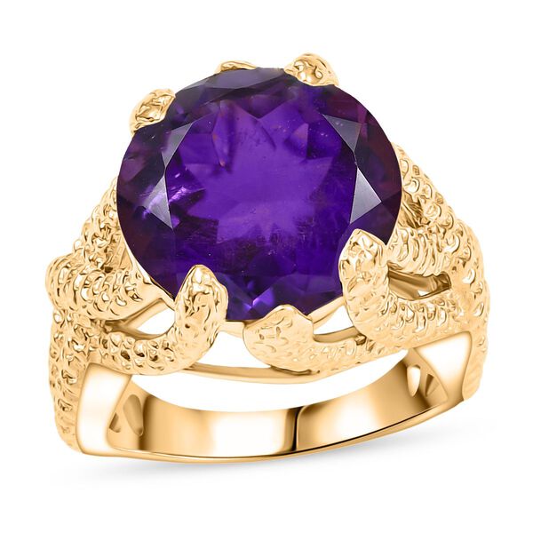 Afrikanischer Amethyst Ring Messing (Gr&ouml;&szlig;e 18.00) ca. 9,76 ct image number 4