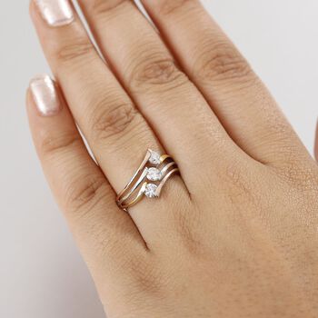 LUXURIANT dreifarbiger SI Labor Diamant Ring - 0,75 ct.