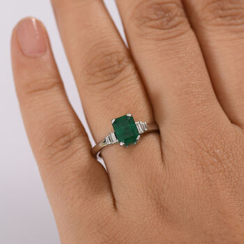 RHAPSODY AAAA Kagem sambischer Smaragd und VS-EF Diamant Ring in 950 Platin - 1,81 ct.