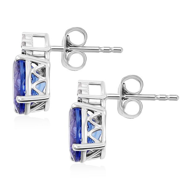 LUXORO AGI zertifiziert und gepr&uuml;ft AAAA Tansanit und Diamant Schmuckset in 585 Wei&szlig;gold image number 8