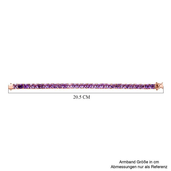 D'Joy AAA Rose De France Amethyst 19cm Armband - 32,42 ct. image number 5