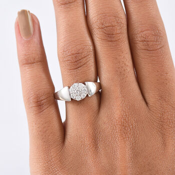 LUXURIANT SI-GH Labor Diamant Ring, 925 Silber rhodiniert - 0,50 ct.