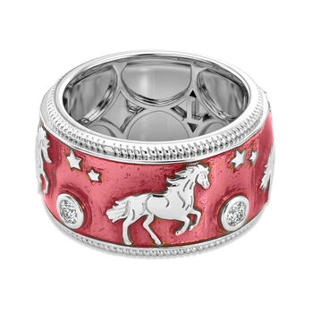 LUXURIANT SI-GH Labor Diamant emaillierter Ring - 0,25