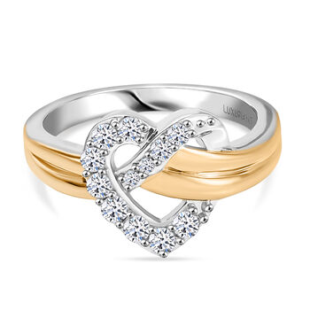 LUXURIANT SI-GH Labor Diamant zweifarbiger Ring - 0,35 ct.