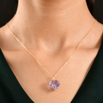 D'Joy AA Rose De France Amethyst Anh&auml;nger mit 50cm Kette - 10,55 ct.