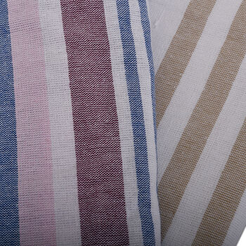2er Set SPA Handt&uuml;cher, rosa und blaue Streifen