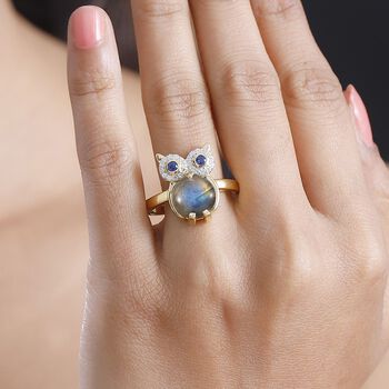 GP Trionfo Kollection- Labradorit, Kyanit, Zirkon und Kanchanaburi blauer Saphir-Ring - 4,88 ct.